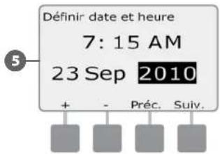 RAIN BIRD ESPLXD - Régler la date et l'heure - 13