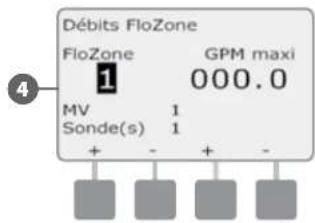 RAIN BIRD ESPLXD - Configurer débits FloZone™ - 6