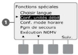RAIN BIRD ESPLXD - Configurer les unités de débit - 3