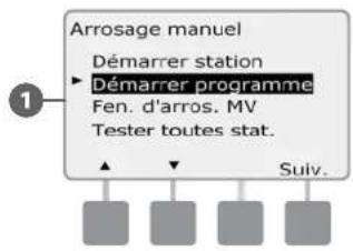 RAIN BIRD ESPLXD - Démarrer manuellement un programme - 3