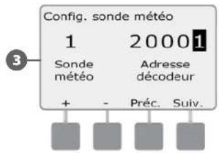 RAIN BIRD ESPLXD - Configurer les sondes météo basées sur les décodeurs - 5