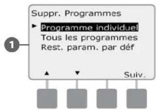 RAIN BIRD ESPLXD - Effacer un seul programme - 3