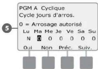 RAIN BIRD ESPLXD - Jours cycliques - 7