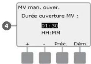 RAIN BIRD ESPLXD - Ouverture manuelle d'une vanne principale (MV) - 6