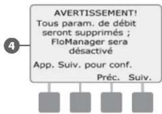 RAIN BIRD ESPLXD - Effacer les débits - 6