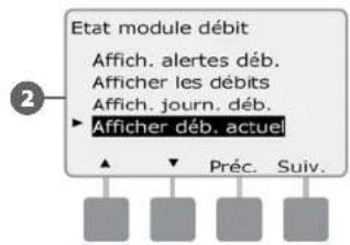 RAIN BIRD ESPLXD - Afficher le débit actuel - 4