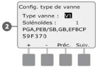 RAIN BIRD ESPLXD - Configuration des types de vannes - 3