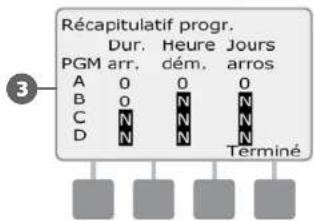 RAIN BIRD ESPLXD - Récapitulatif des programmes - 4