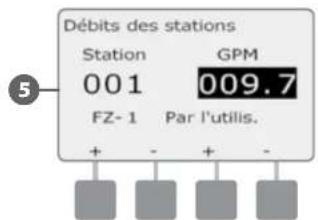 RAIN BIRD ESPLXD - Configurer manuellement les débits - 7