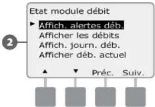 RAIN BIRD ESPLXD - Afficher les alarmes de débit FloZone™ - 4