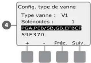 RAIN BIRD ESPLXD - Configuration des types de vannes - 5