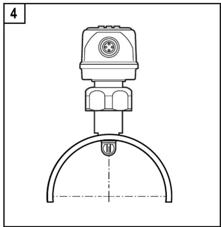 IFM SD1540 - Exemple de montage à l'aide d'un adaptateur process E40195 - 4