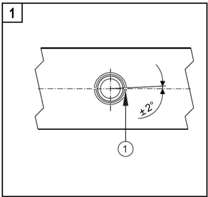 IFM SD1540 - Exemple de montage à l'aide d'un adaptateur process E40195 - 1