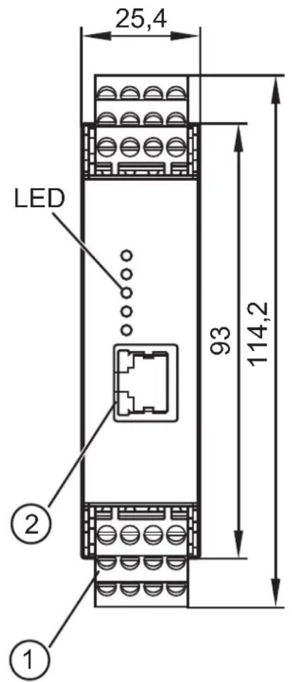 IFM VSE003 - Schéma d'encombrement - 1