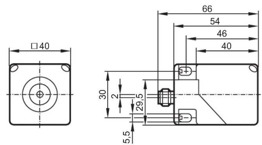 IFM DI5033 - Schéma d'encombrement - 1