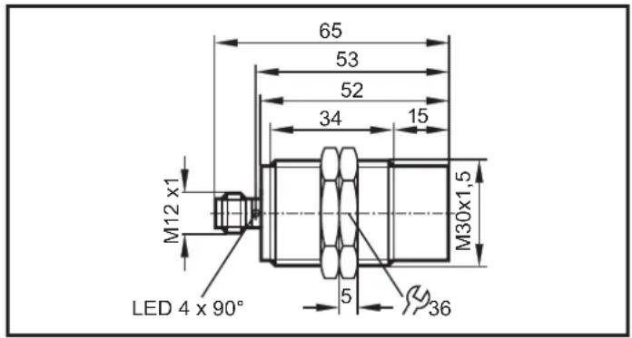 IFM DI5032 - Schéma d'encombrement - 2