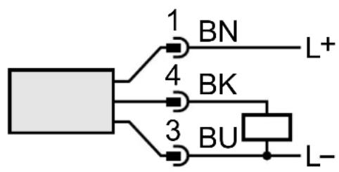 graph TD A["Component 1"] -->|BN| B["L+"] A -->|BK| C["Block"] A -->|BU| D["L-"] A -->|3| E["Block"] A -->|4| F["Block"]