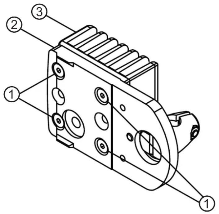 IFM E3D352 - Préparer l'E3D354 pour le fonctionnement vertical de l'appareil - 1