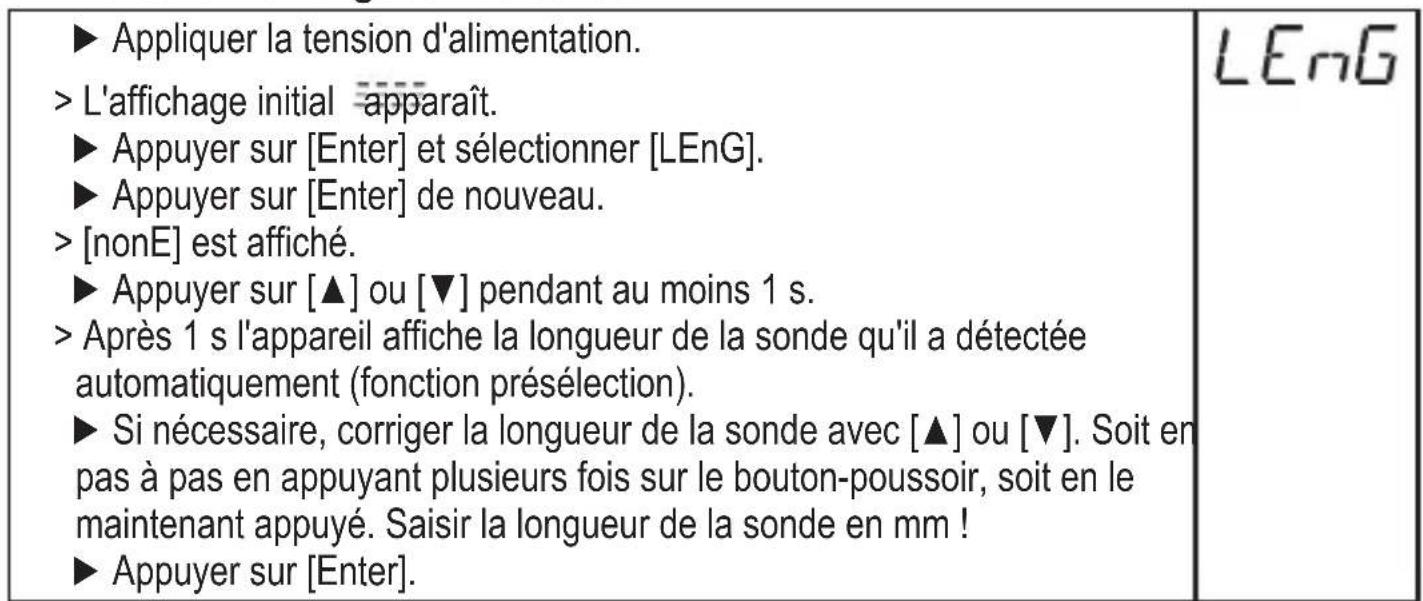 IFM LR2750 - Saisir la longueur de sonde - 1