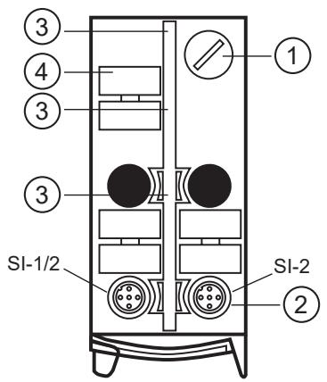 IFM AC505S - Bedienings- en weergave-elementen - 1