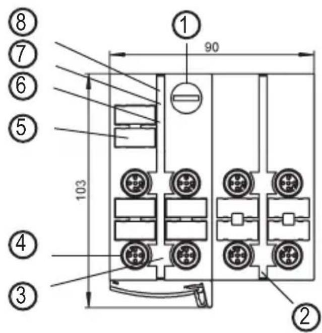 IFM AC5235 - Eléments de service et d'indication - 1