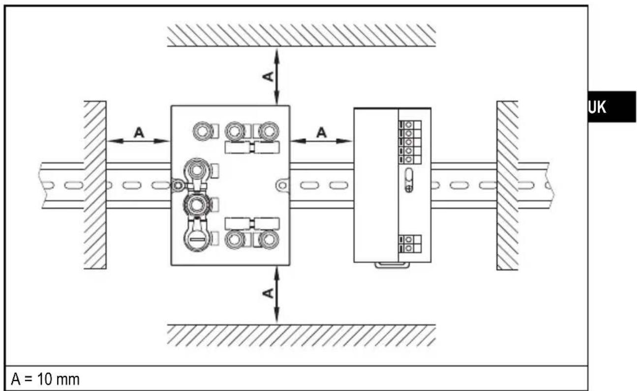 IFM DTE100 - Installation distance - 1