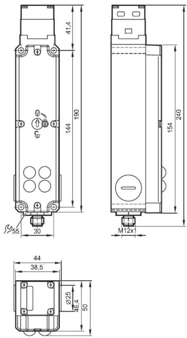 IFM AC903S - Schéma d'encombrement - 1