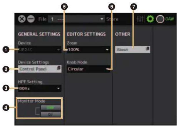 STEINBERG UR24C - Fenêtre Setup - 1