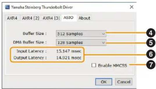 STEINBERG AXR4T - Fenêtre ASIO (Windows uniquement) - 1