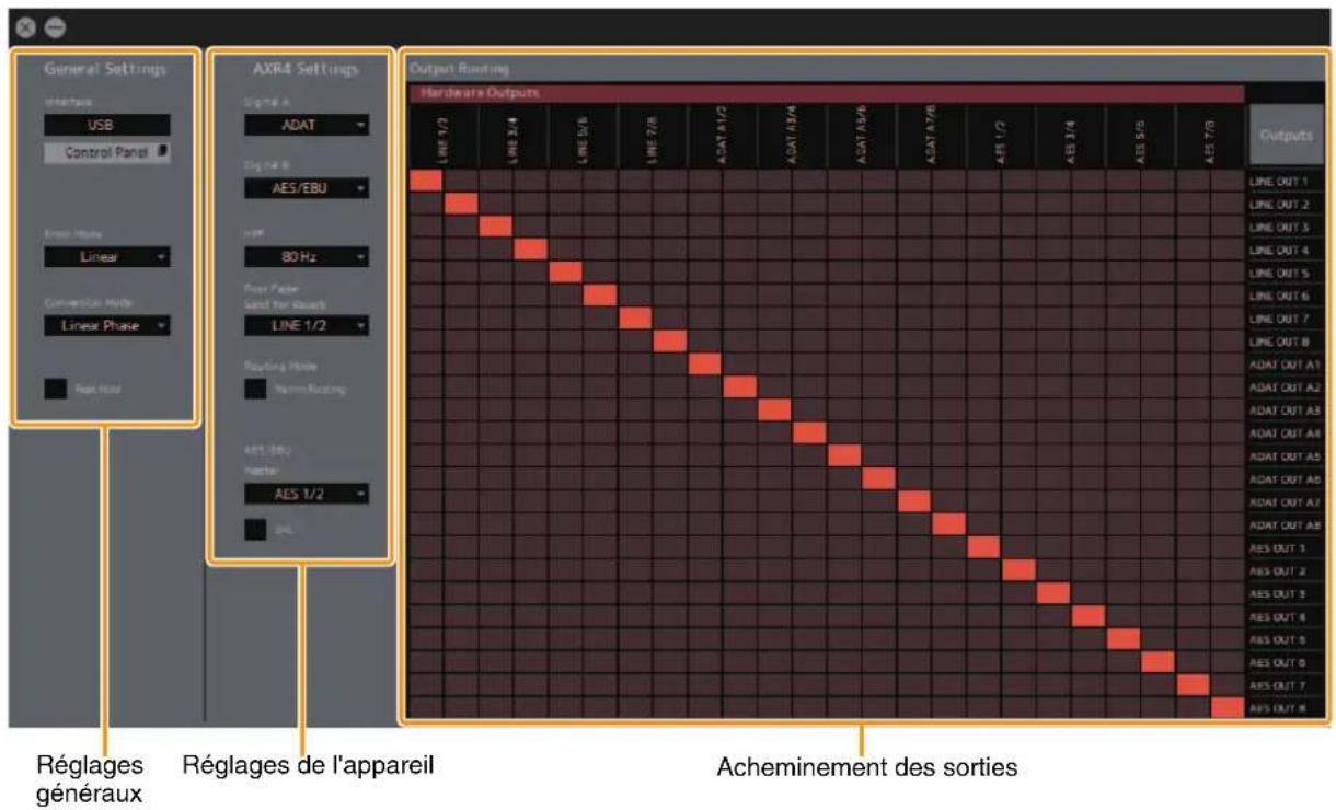 STEINBERG AXR4T - Fenêtre Settings - 1