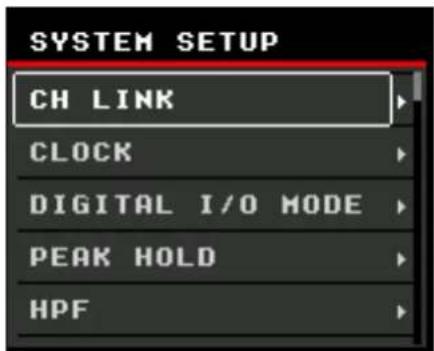 STEINBERG AXR4T - Écran SYSTEM SETUP - 3