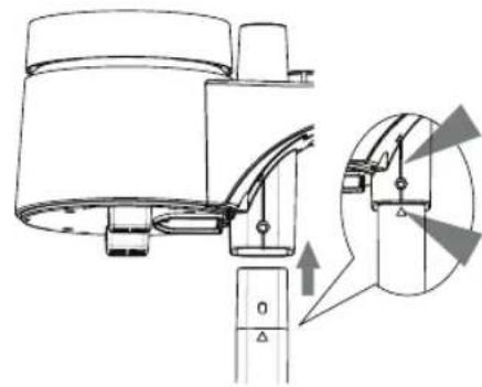 ALECTO WS5400 - INSTALLING THE MOUNTING POLE - 3