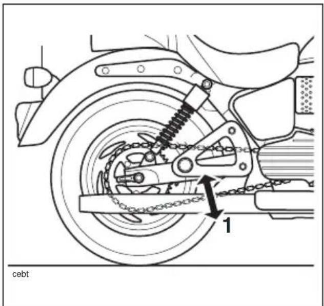 TRIUMPH Bonneville America (2004) - Flèche de la chaîne - 1