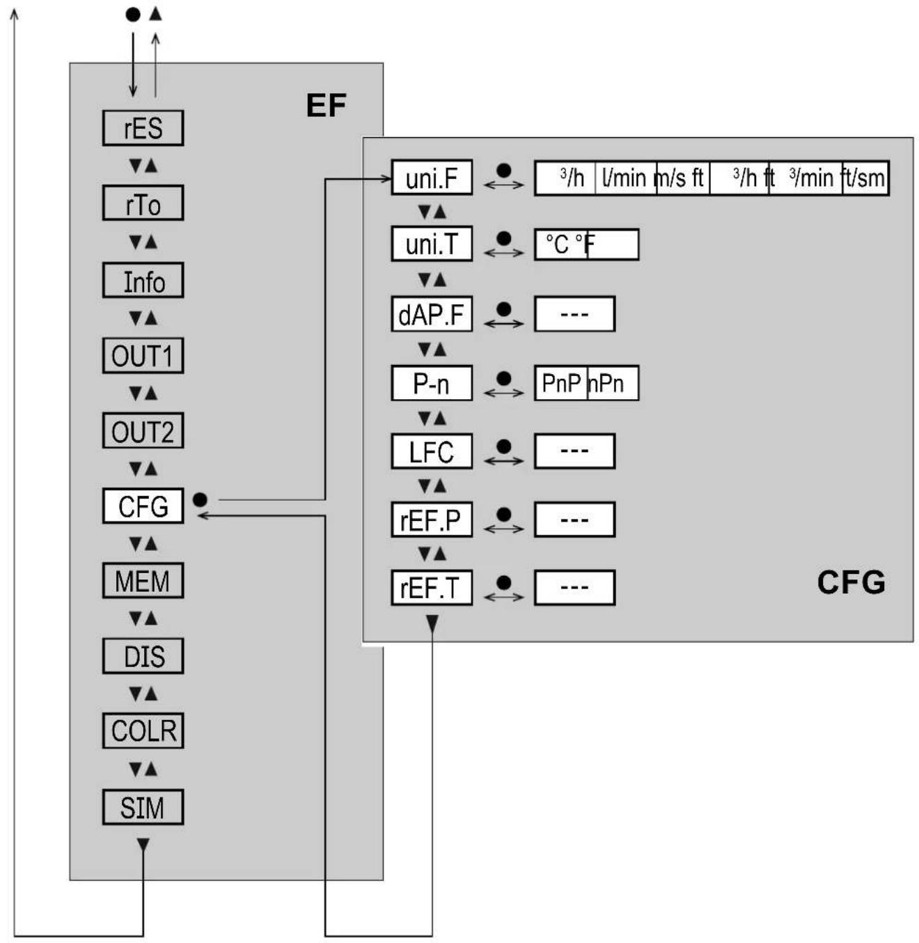 IFM SD6020 - Sous-menu CFG - 1