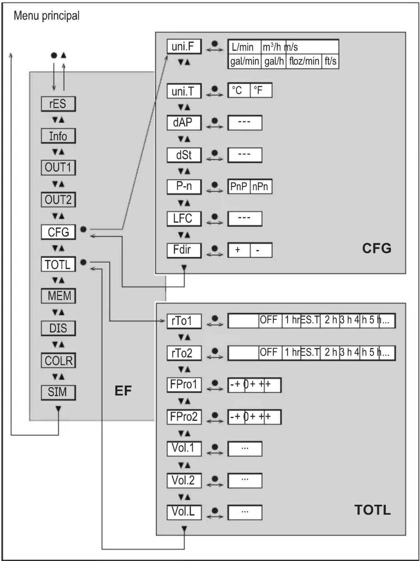 IFM SM6020 - Sous-menus CFG et TOTL - 1