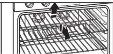 JENN-AIR JDRP436WP - Soulever l'arrière de la grille/tablette. - 1