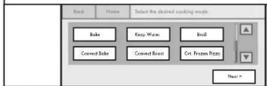 JENN-AIR JDRP436WP - Select desired cooking mode, and then touch NEXT. - 1