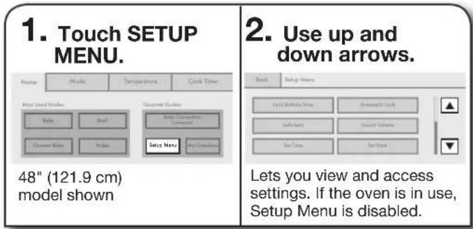 JENN-AIR JDRP436WP - SETUP MENU - 1