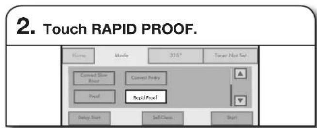 JENN-AIR JDRP436WP - To Use Rapid Proof: - 2