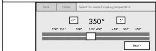 JENN-AIR JDRP436WP - Enter desired cooking temperature, and then touch NEXT. - 1