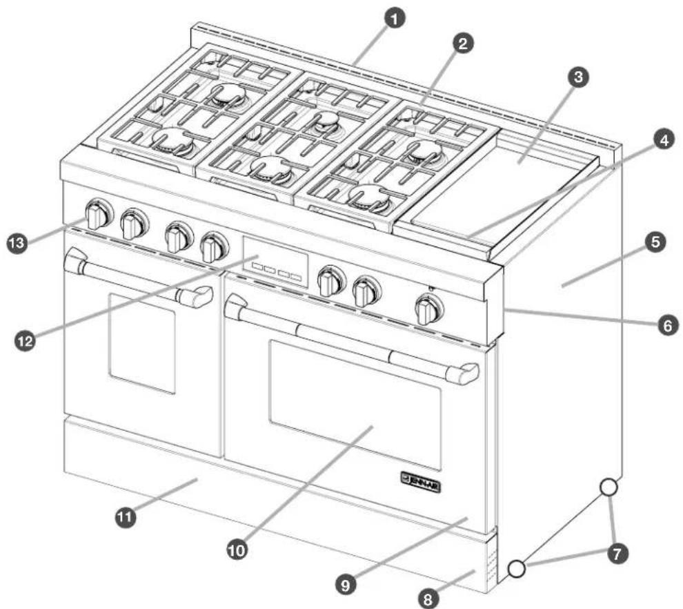 JENN-AIR JDRP436WP - RANGE - 1