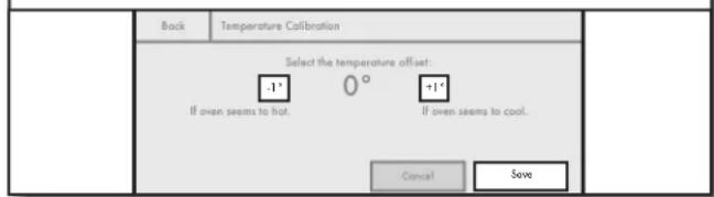 JENN-AIR JDRP436WP - Select temperature offset, and then touch SAVE. - 1