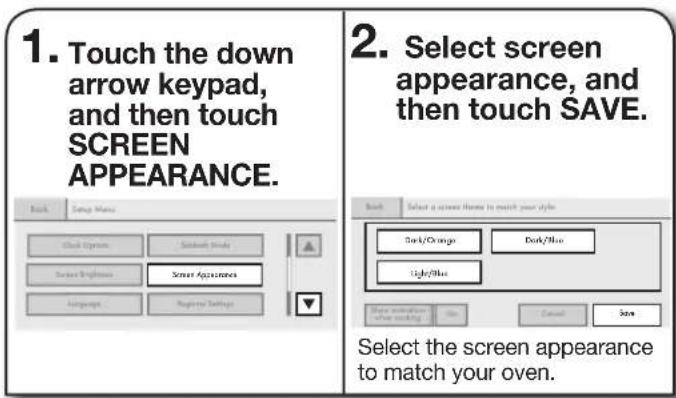 JENN-AIR JDRP436WP - Setting Screen Appearance - 1
