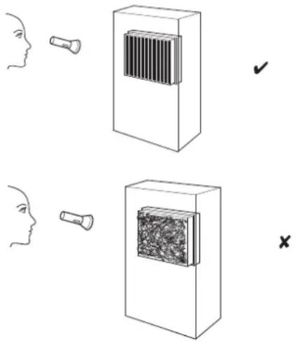 TROTEC TFC 21 E - Contrôle visuel de l'intérieur de l'appareil pour détecter des encrassements - 1