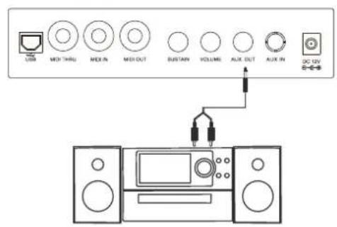 Medeli A810 - Connexion d'une clé USB - 2