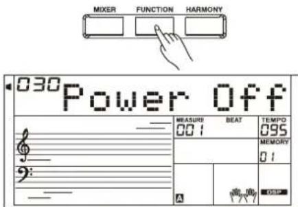 Medeli A810 - Power off (extinction automatique) - 1