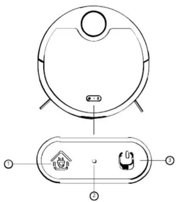 Niceboy ION Charles i9 - Schéma des pièces de l'aspirateur robotique - 1
