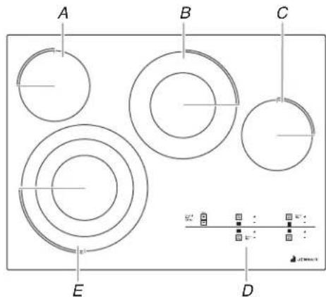 JENN-AIR JEC4424KB - PIEZAS Y CARACTERÍSTICAS: CONTROLES ELECTRÓNICOS TÁCTILES - 4