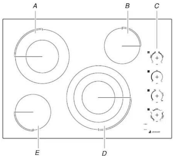 JENN-AIR JEC4424KB - PARTS AND FEATURES – KNOB CONTROLS - 7