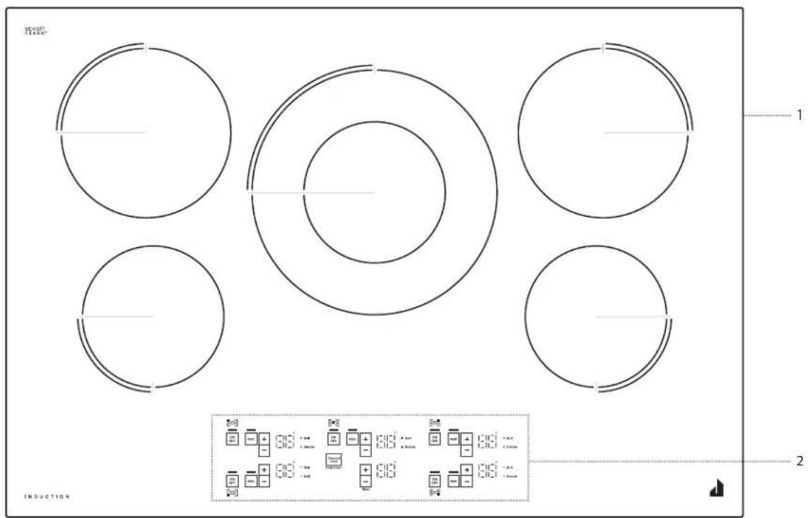 JENN-AIR JIC4530KS - PIEZAS Y CARACTERISTICAS: CONTROLES TACTILES - 1